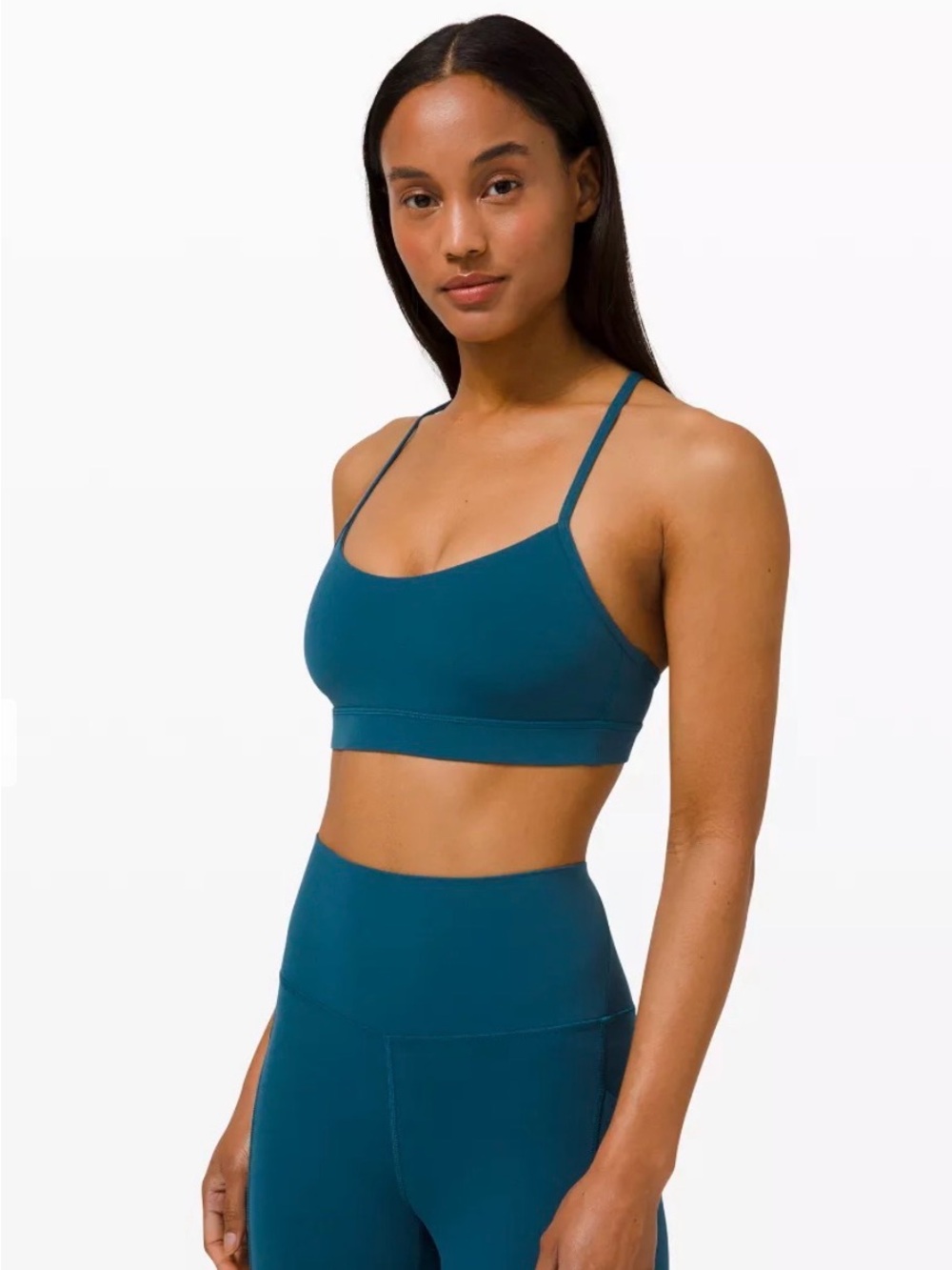 Lululemon Flow Y Bra Nulu Light Support A-C Cups Blue Size 12